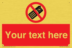 Custom No camera phones Sign